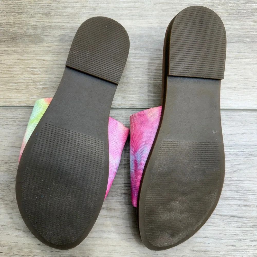 Steve‎ Madden Karolyn Tie Dye Fabric Slide Sandals Size 7.5M